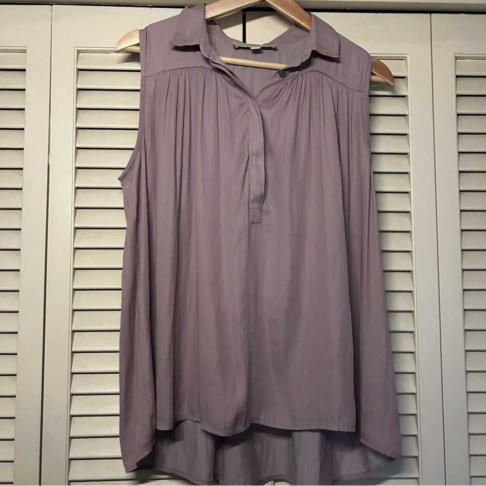 LOFT Sleeveless Lavender-Cool Purple Blouse